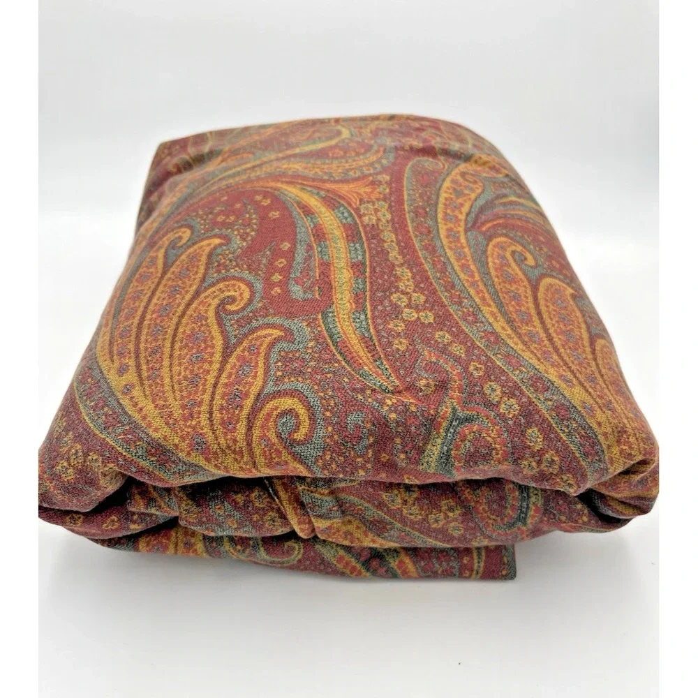 Ralph Lauren Great Barrington Paisley King Size Duvet‎ Cover Button Closure